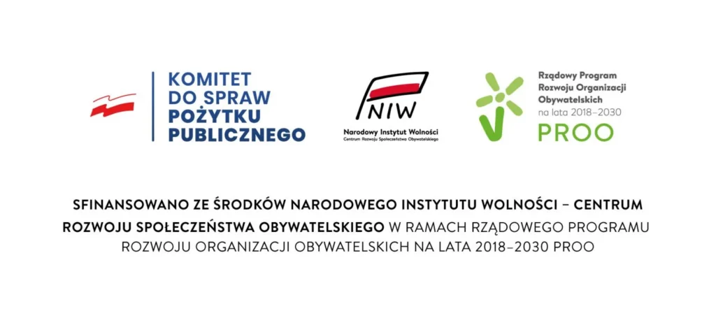 baner m&oacute;wiący o sfinansowaniu ze środk&oacute;w instytutu wolności